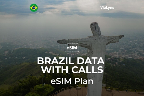 Brazilië Reizen eSIM Plan met Hoge Snelheid data en gesprekkenBrazilië 7 GB 1000 minuten