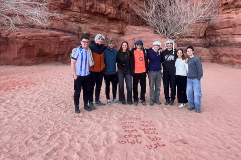 From Wadi Rum: 2-Day Red and White Desert Jeep Tour