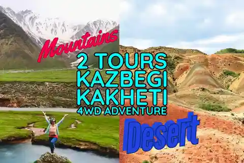 Da Tbilisi: Kakheti e Kazbegi 2-Day 4X4 Jeep Tour pack