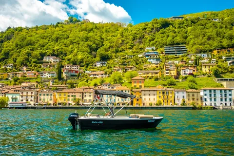 Lac de Lugano : 1 heure de location de bateau