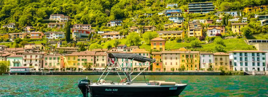 Lac de Lugano : location de bateau pour une durée d'une heure