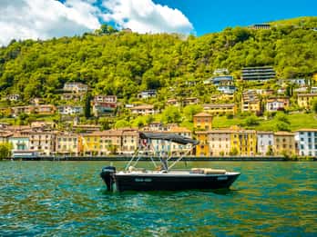 Lugano Lake: 1 hour Boat Rental