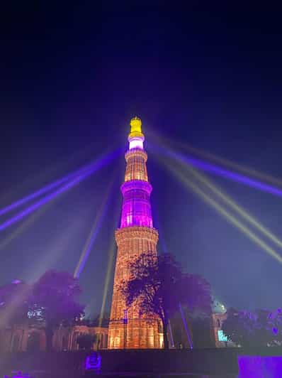 Új-Delhi: Qutub Minar fény- és hangshow túra