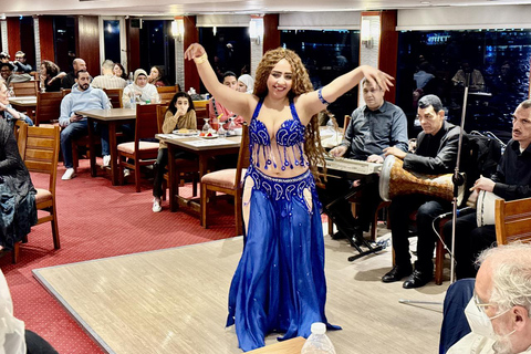 Cairo: Turquoise Prestige Nile Sunset Dinner & Show Cruise Including Transfer (Pickup & Drop-off)