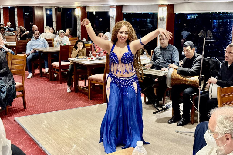 Cairo: Turquoise Prestige Nile Sunset Dinner & Show Cruise Including Transfer (Pickup & Drop-off)