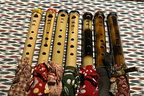 Tokio:flet z uchwytem na pałeczki,wybór,lekcja,występ na żywo