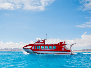 Von Caleta de Fuste: Rückfahrt mit Bus und Fähre zur Insel Lobos