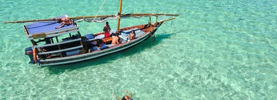 ZANZIBAR : île de Pungume, SandBank pique-nique avec barbecue