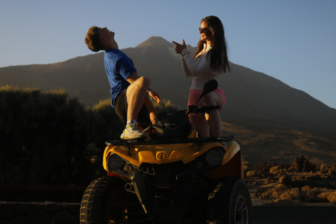 Tenerife : Excursion en quad au coucher du soleil sur le volcan Teide avec boissonsQuad à une personne