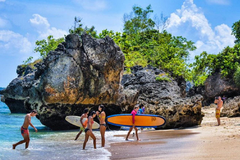 Bali: Tanah Lot, Padang-Padang och solnedgång i Uluwatu-templet