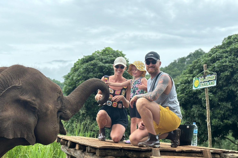 Chiang Mai: Elephant Sanctuary, Waterfall and Rafting Tour Meeting Point In Town