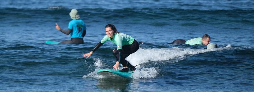 Tenerife - Las Américas : cours de surf (petits groupes, équipement complet)