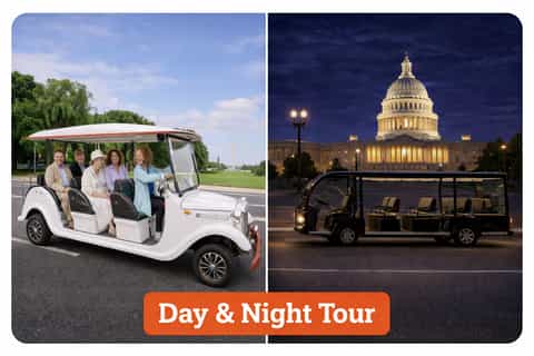 Washington DC : Visite guidée des monuments de jour et de nuit en voiturette électrique