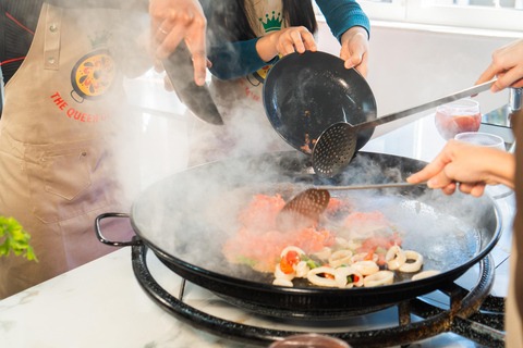 Madrid: Paella Cooking Class with Unlimited Wine & Churros Paella Cooking Class Unlimited Wine Churros & Chocolate