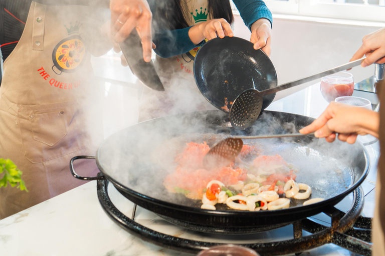 Madrid: Paella Cooking Class with Unlimited Wine & Churros Paella Cooking Class Unlimited Wine Churros & Chocolate
