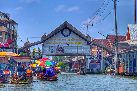 Bangkok: Damnoen Saduak, targ kolejowy Mae Klong i MahanakhonPrywatna wycieczka w języku angielskim z odbiorem i transportem powrotnym do hotelu