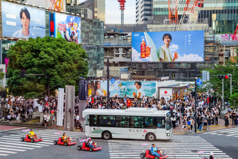 Passeio de karting em Shinjuku com roupa engraçada