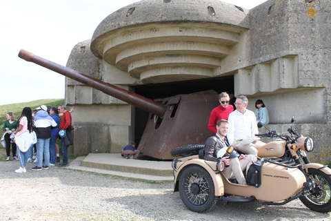 Tour privato di 2 ore in sidecar della Normandia della Seconda Guerra Mondiale BayeuxTour privato della Normandia della Seconda Guerra Mondiale di 2 ore - 2 Sidecar Tour Bayeux