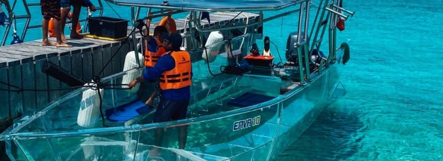 Cozumel : Excursion Crystal Boat Tour avec plongée en apnée et boissons