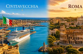Civitavecchia: Hop-On/Hop-Off-Tour + Hop-On/Hop-Off-Ticket für Rom