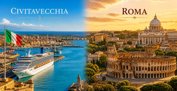 Civitavecchia: Hop-on Hop-off Tour + Rome Hop-on Hop-off tkt
