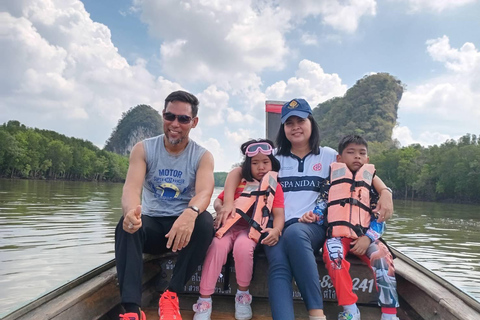 Krabi halvdagsutflykt ekotur Mangrove båttur &amp; Khanap Nam Cave