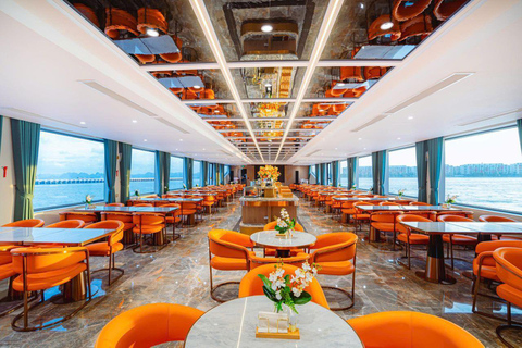 Leona 5 stars cruise explores Ha Long Bay extremely safely Leona 5 stars cruise explores Ha Long Bay:Pick up from Hanoi