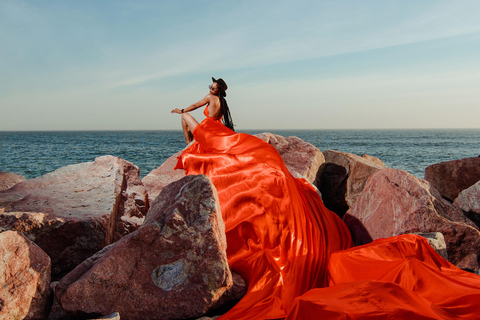Swakopmund: Flying Dress Photoshoot Adventure in Swakopmund