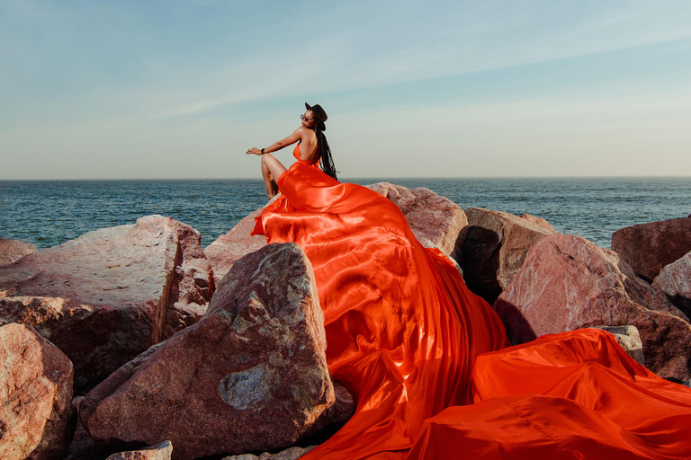 Swakopmund: Flying Dress Photoshoot Adventure in Swakopmund