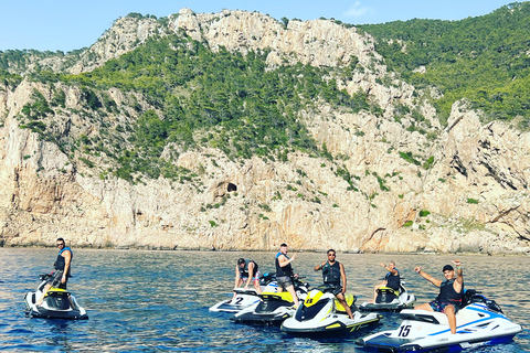 Jet Ski Tour to Cala Albarca from San Antonio