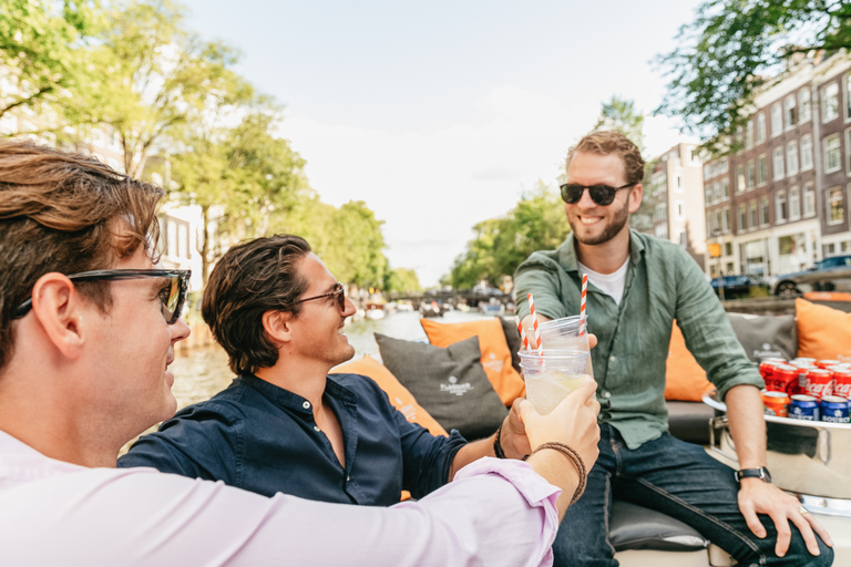 Amsterdam: Open Boat Cruise with Unlimited Drinks Option Rijksmuseum Meeting Point without Drinks