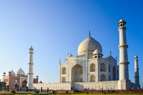 Van Delhi: Taj Mahal-zonsopgang met privétour door Agra FortPrivétour met chauffeur in uniform, AC-auto, lunch en tickets