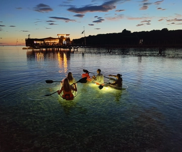 Pula: Cave Sunset/Night Tour in Transparent Kayak