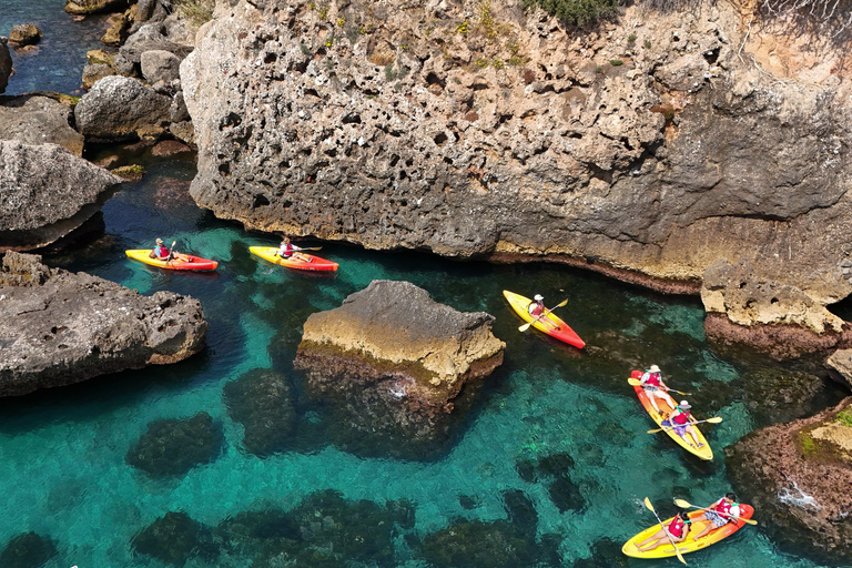 Nerja: Self-Guided Kayak Tour. Maro Waterfall. Support boat for the route.