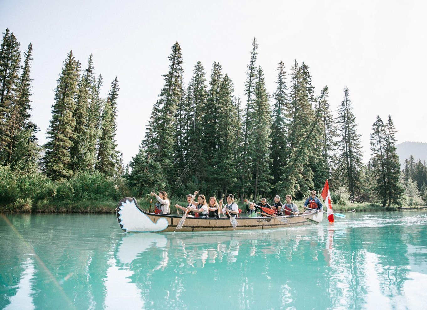Banff: Dyreliv på Bow River – stor kanotur