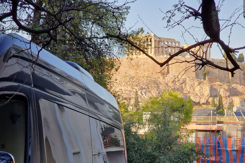 Traslado fácil de van e microônibus do aeroporto de Atenas para a cidade de Atenas