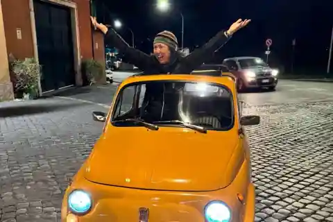Rom: 2 timmars kvällstur i Rom ombord på en Vintage Fiat 500