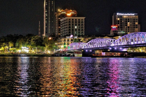 Hue by Night: Motorbike Tour with Lady Riders & Food Tasting Night Motorbike Tour (Private Tour)