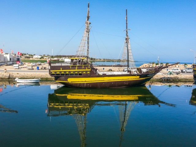 Visit Djerba Pirate Ship Trip to Flamingo Island in Ajim, Tunisia
