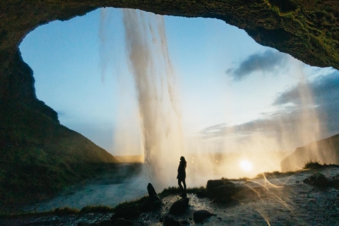Reykjavik: Wild South Waterfalls, Black Beach & Glacier Tour with Glacier Hike