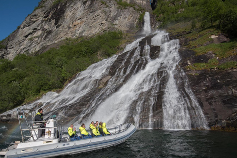 Olden: Bus to Geirangerfjord for RIB Boat Fjordsafari