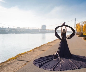 Osijek: Exklusiv fotosession med flygande klänning