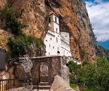 Ostrog Monastery from Budva and Petrovac