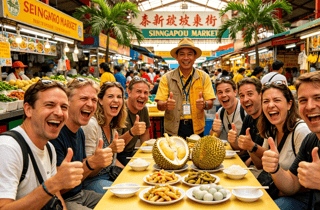 Singapur: „Strange Food“-Challenge auf einem lokalen Markt