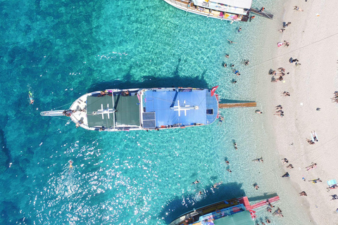 Alanya/Side stad: Suluada, besök i vikar med båt W/LunchAlanya: Suluada, båttur, Bay&#039;s Maldives Beach