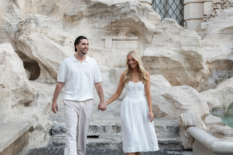 Rome: Private Editorial Shoot at Trevi Fountain or Colosseum Early Morning Trevi Fountain: 30-Minute Private Shoot