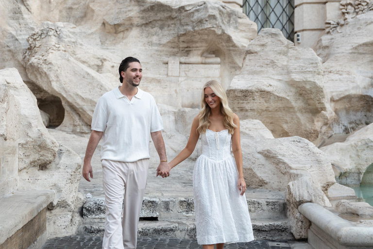Rome: Private Editorial Shoot at Trevi Fountain or Colosseum Early Morning Trevi Fountain: 30-Minute Private Shoot