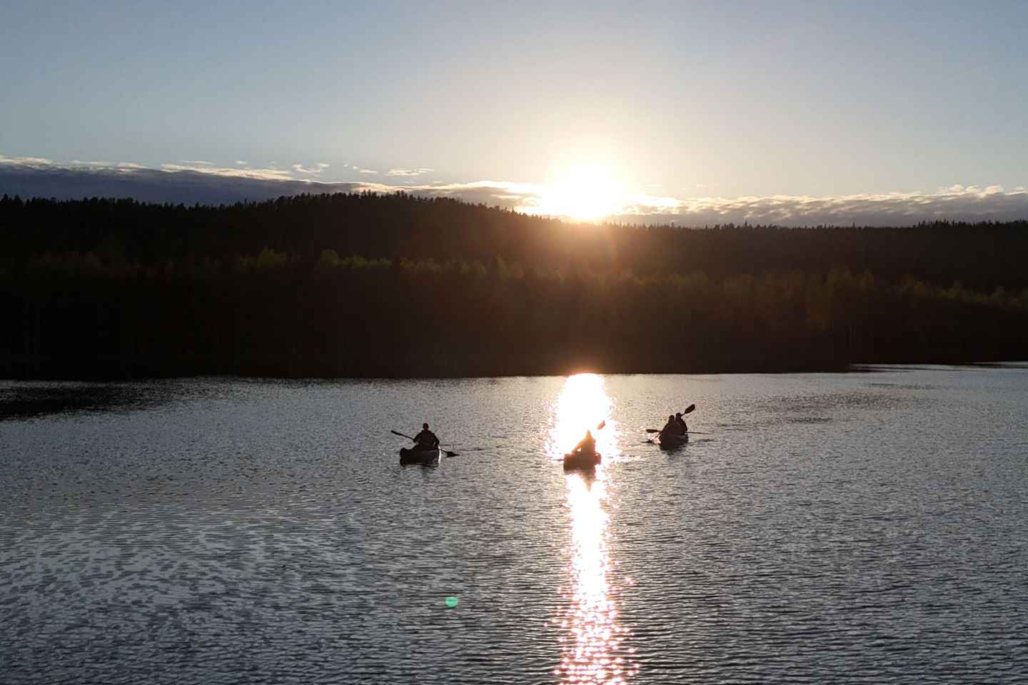 Överkalix - Lapland : Midnight Sun Kayaking Tour with Dinner