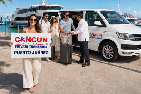 Cancun Airport: Private Transfers: Ferry Puerto Juarez