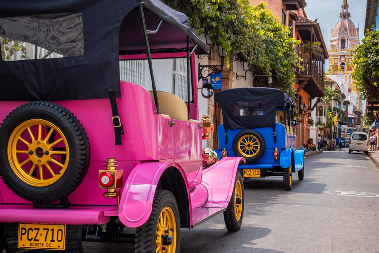 From the Historic Center to Castillo San Felipe in a vintage electric car From the Historic Center to San Felipe Castle in a vintage electric car